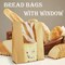 25 Pieces Paper Bread Bags for Homemade Bread Sourdough Bread Bags Large Paper Bakery Bag with Window for Baked Food Packaging Storage,Label Seal Sticker Included (13.7x8.2x3.5 inch)